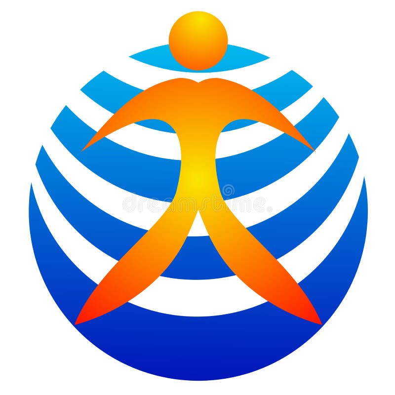 Globe man stock illustration