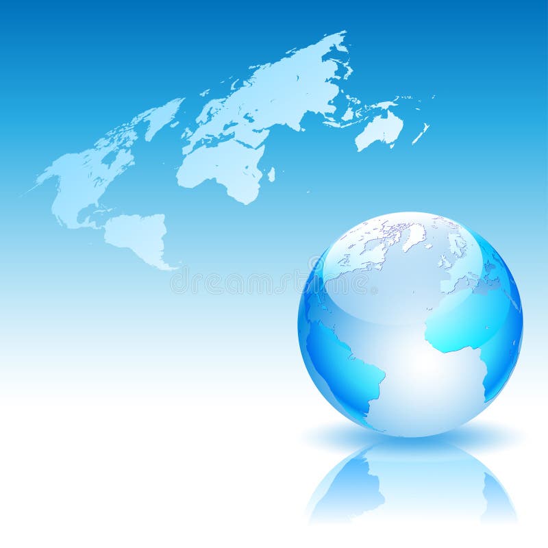 Globe and map stock vector. Illustration of backdrop - 19099820