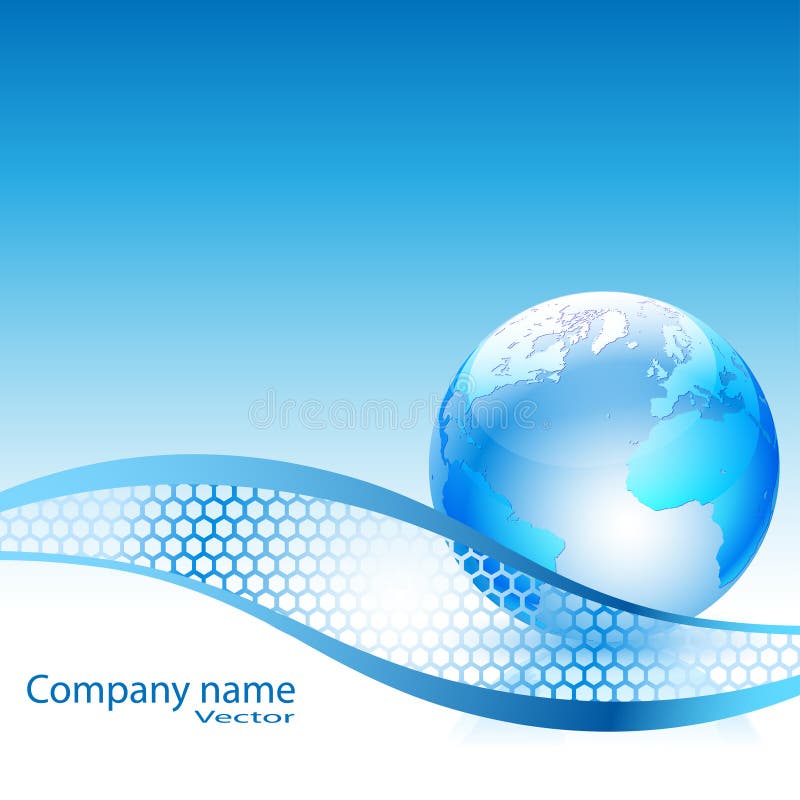 Globe and map royalty free illustration