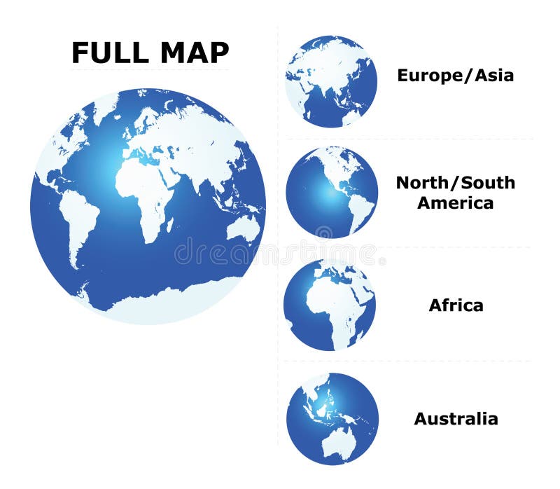 Globe and map of the world