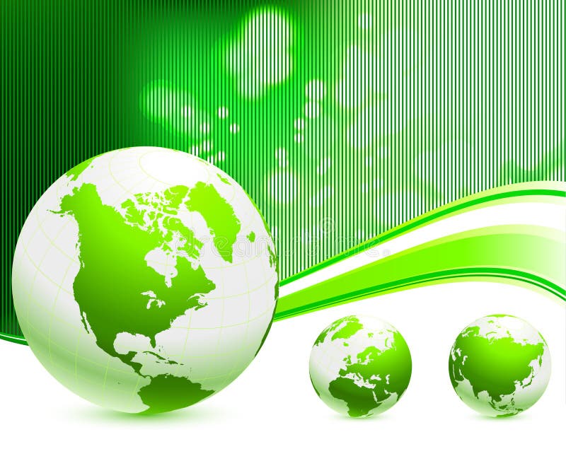 Globe on Nautre Green Background