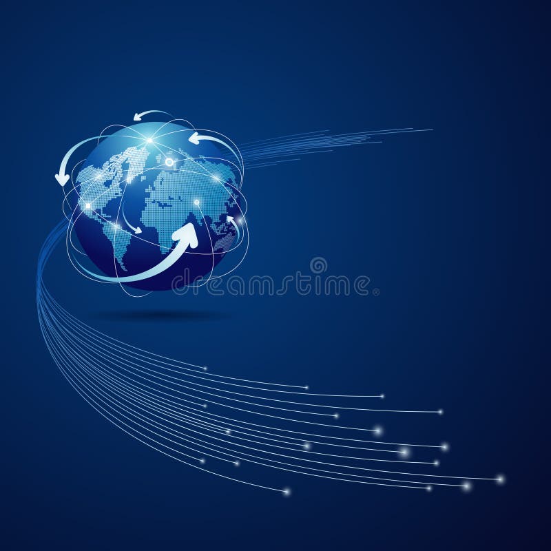 Globe network connection background royalty free illustration