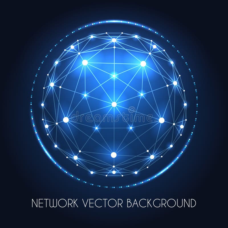 Globe network sphere connection concept stock illustration