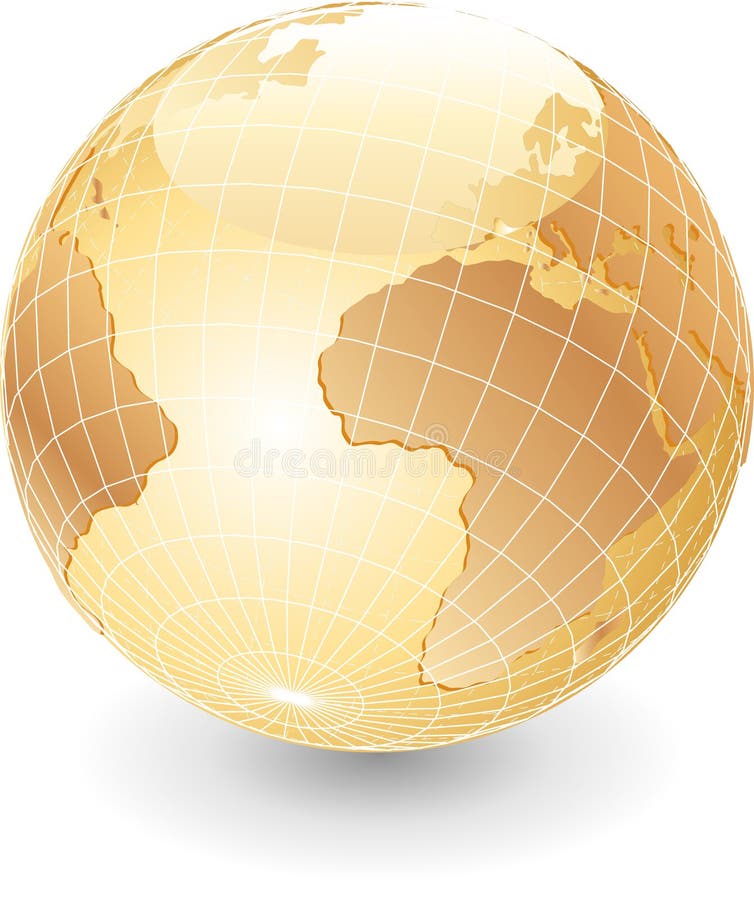 Globe pearl africa royalty free illustration