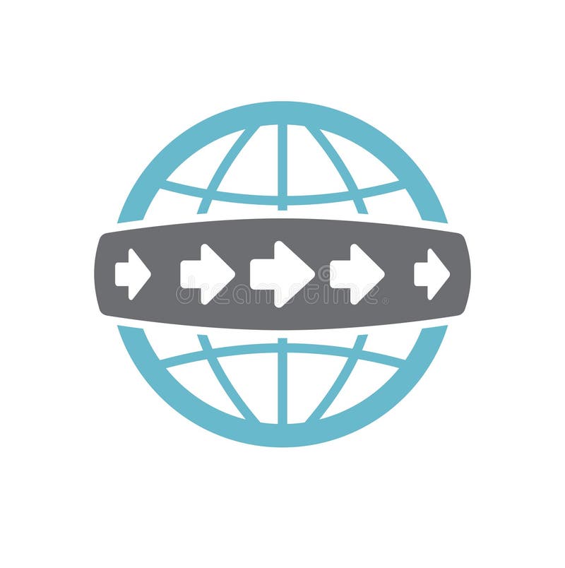 Globe related icon on background for graphic and web design. Simple vector sign. Internet concept symbol for website button or mobile app