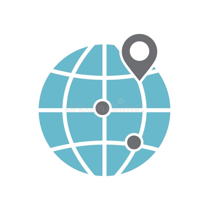 Globe related icon on background for graphic and web design. Simple vector sign. Internet concept symbol for website vector illustration
