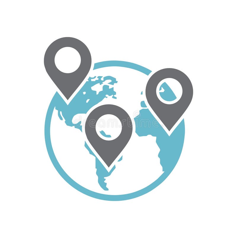Globe related icon on background for graphic and web design. Simple vector sign. Internet concept symbol for website stock illustration