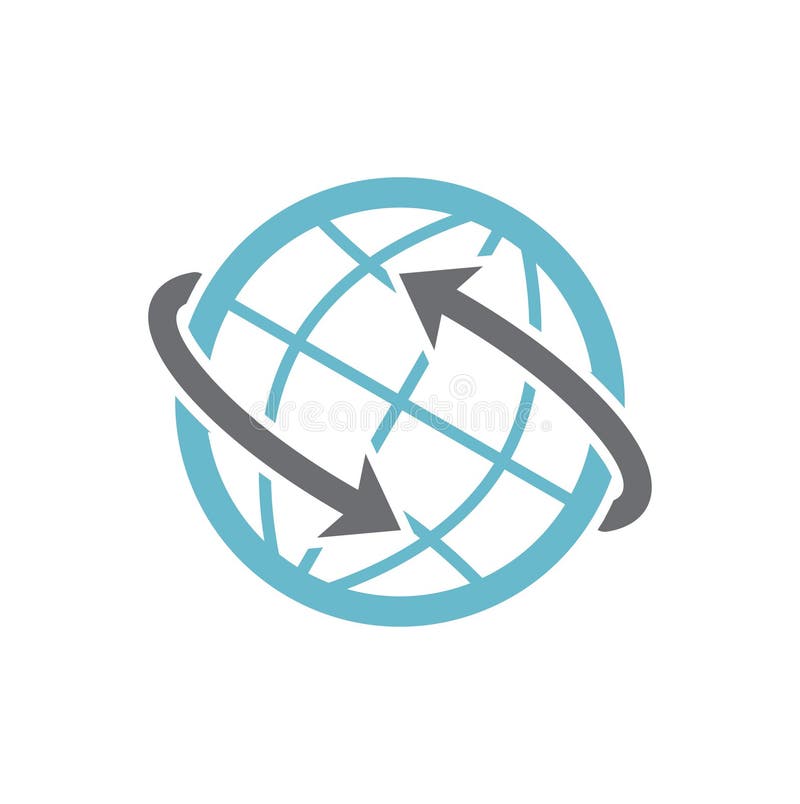 Globe related icon on background for graphic and web design. Simple vector sign. Internet concept symbol for website royalty free illustration