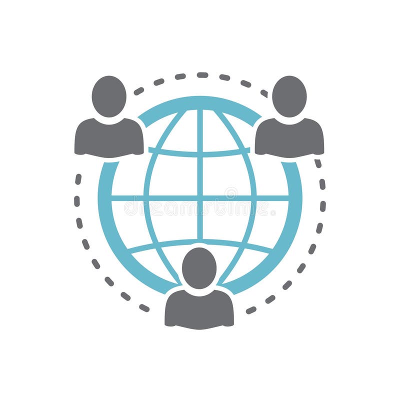 Globe related icon on background for graphic and web design. Simple vector sign. Internet concept symbol for website stock illustration