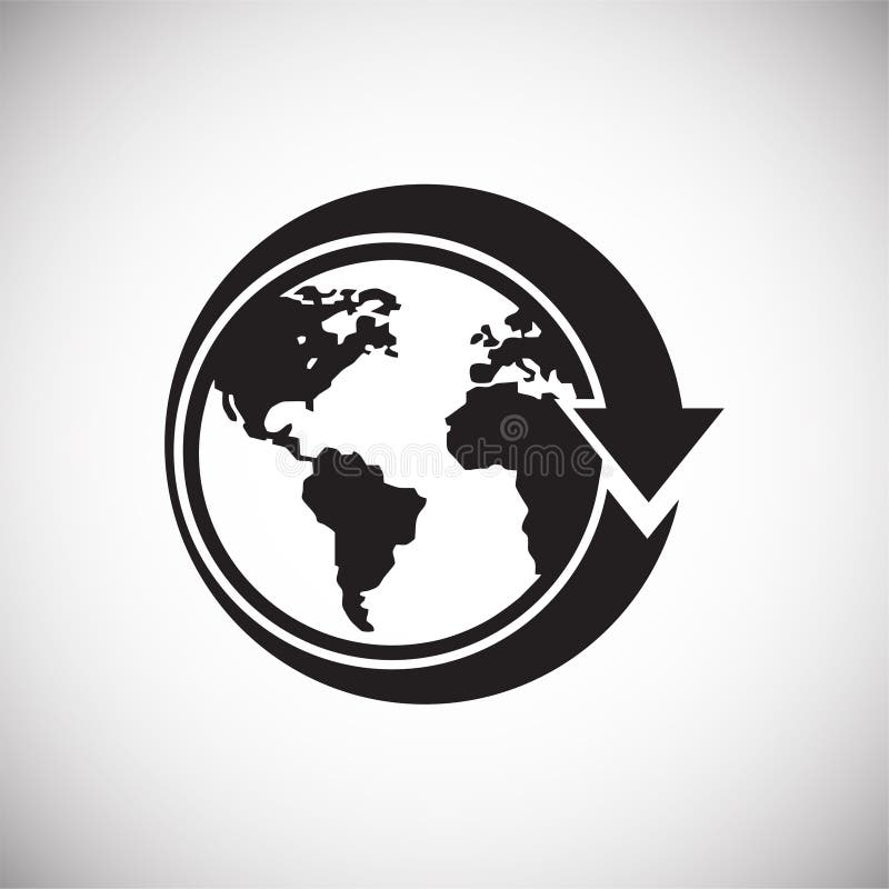 Globe related icon on background for graphic and web design. Simple vector sign. Internet concept symbol for website stock illustration