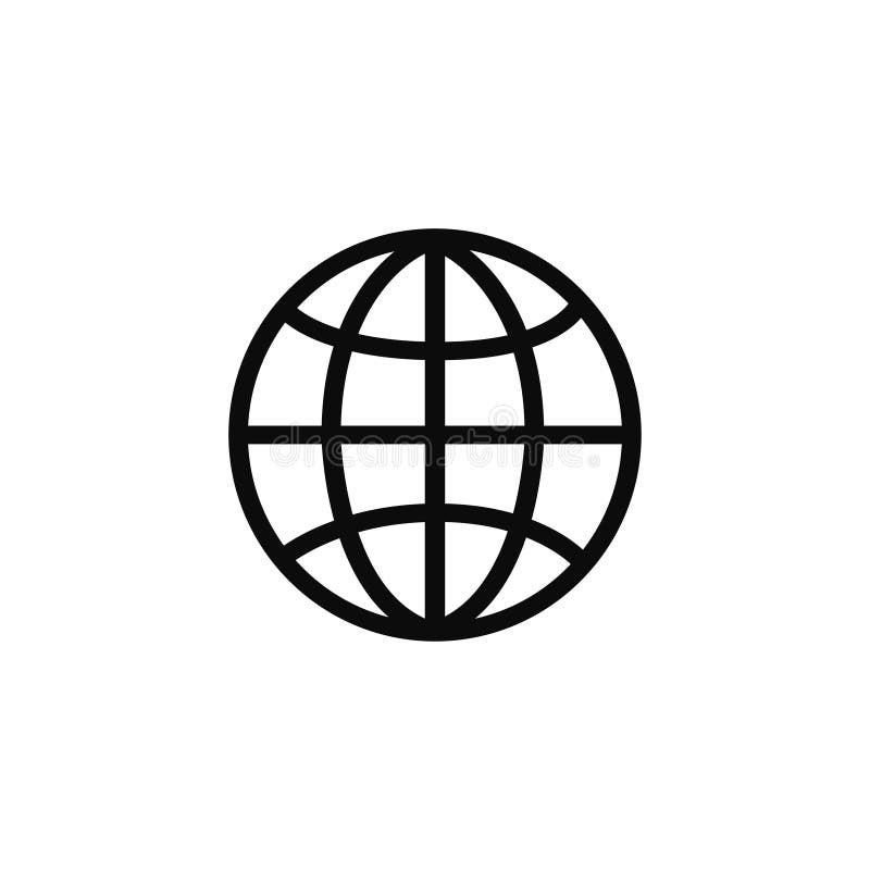 Globe related outline icons. Web apps. Thin line vector icons for website design and development, app development vector illustration