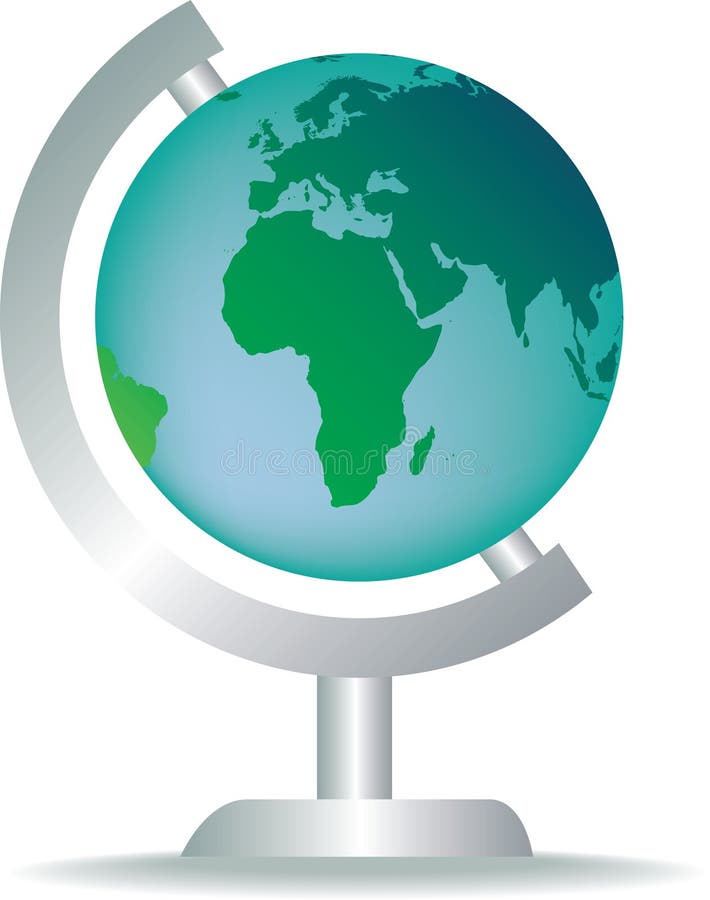 Globe on stand stock vector. Illustration of vector, globe 13172364