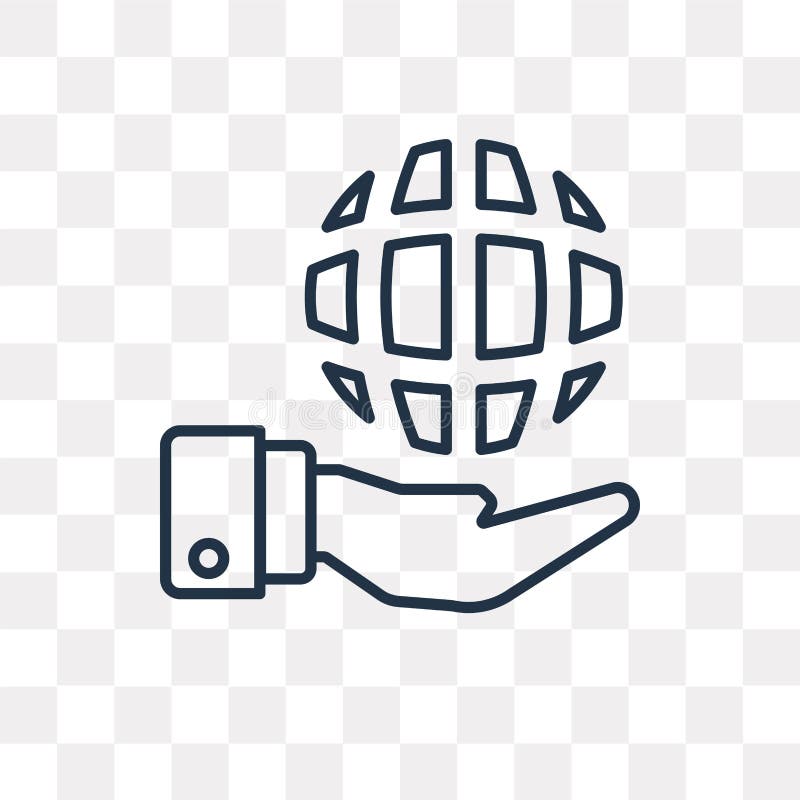 Globe vector icon isolated on transparent background, linear Globe transparency concept can be used web and mobile vector illustration Globe vector icon isolated on transparent background, linear Globe transparency concept can be used web and mobile vector illustration