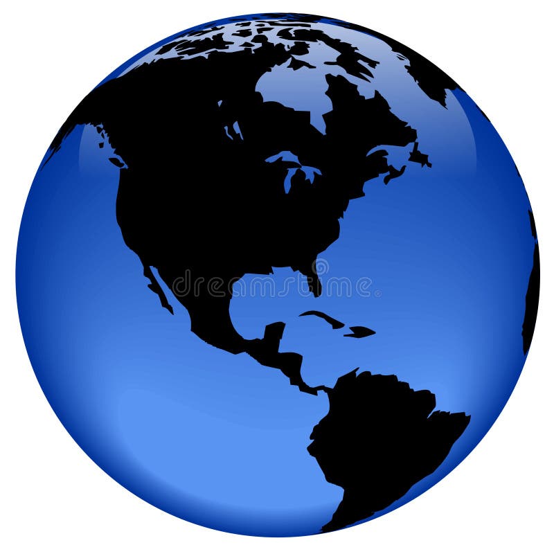 Globe view - America royalty free illustration