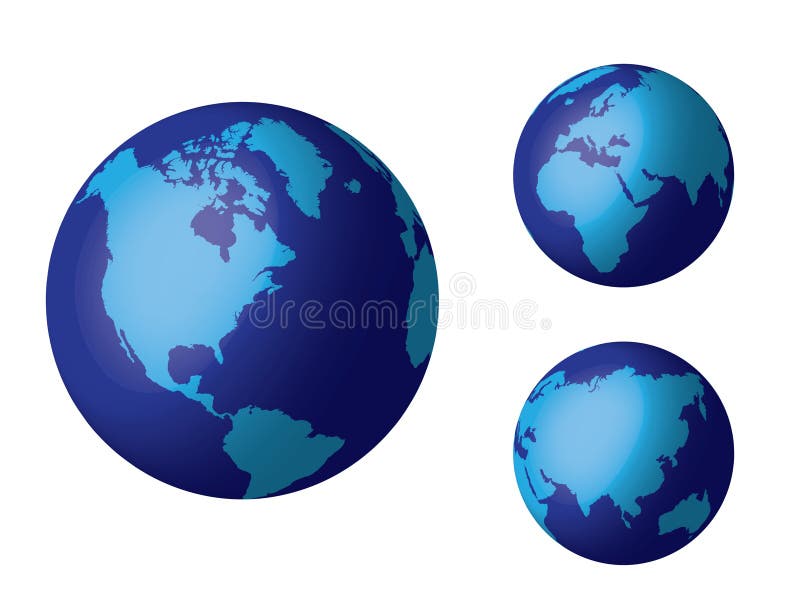 Globe of the World, blue