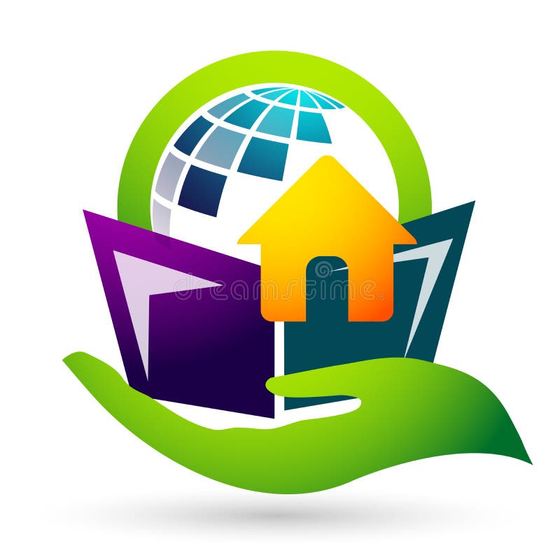 Globe World Education Students Care Home House Hands Logo Children School Books Kids Icon Stock Vector Illustration Of Ai10 Active