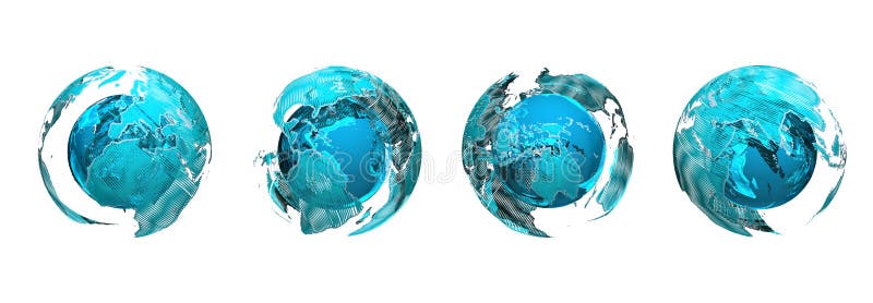 Globes illustration libre de droits Globes illustration libre de droits