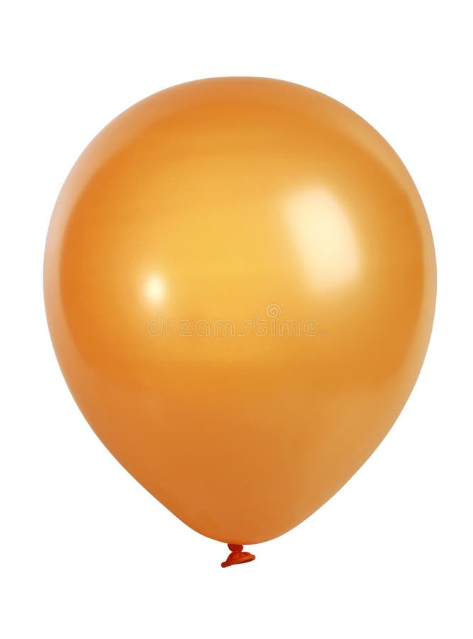 Globo anaranjado aislado en blanco imagenes de archivo Globo anaranjado aislado en blanco imagenes de archivo