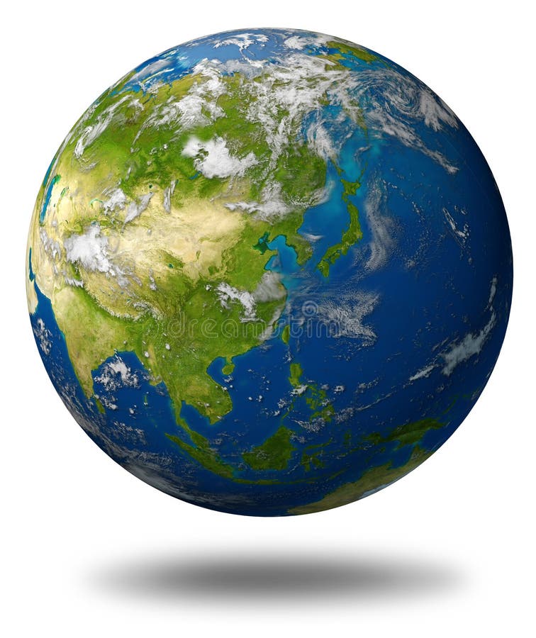 Globo da terra de Ásia ilustração royalty free Globo da terra de Ásia ilustração royalty free