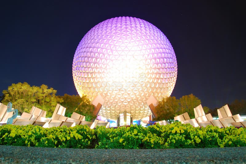 The landmark attraction spaceship earth in Epcot, Orlando. Epcot, the Experimental Prototype Community of Tomorrow, opened in 1982. It was conceived by Walt Disney to take its cue from the new ideas and new technologies that are now emerging from the creative centers of American industry. The landmark attraction spaceship earth in Epcot, Orlando. Epcot, the Experimental Prototype Community of Tomorrow, opened in 1982. It was conceived by Walt Disney to take its cue from the new ideas and new technologies that are now emerging from the creative centers of American industry.