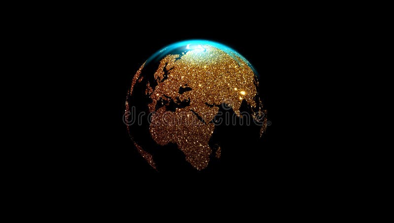 Globo de oro aislado en el fondo negro, órbitas de los datos digitales Tecnolog?a de red del mundo Comunicaci?n de la tecnolog?a ilustración del vector Globo de oro aislado en el fondo negro, órbitas de los datos digitales Tecnolog?a de red del mundo Comunicaci?n de la tecnolog?a ilustración del vector