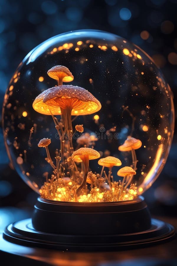 Globo di fantasia con molte piante nella composizione verticale royalty illustrazione gratis