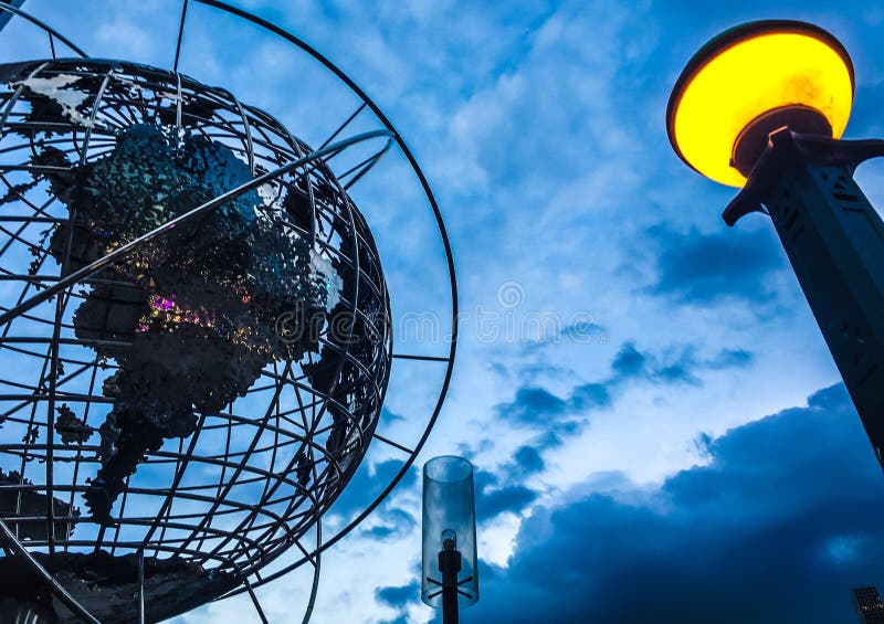 Globo do mundo de New York City imagens de stock Globo do mundo de New York City imagens de stock