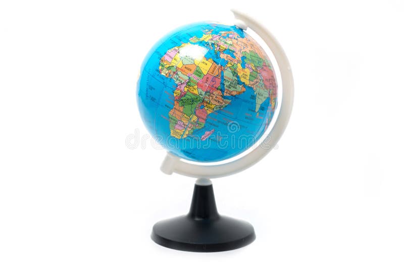 Globo isolato su bianco fotografia stock libera da diritti Globo isolato su bianco fotografia stock libera da diritti