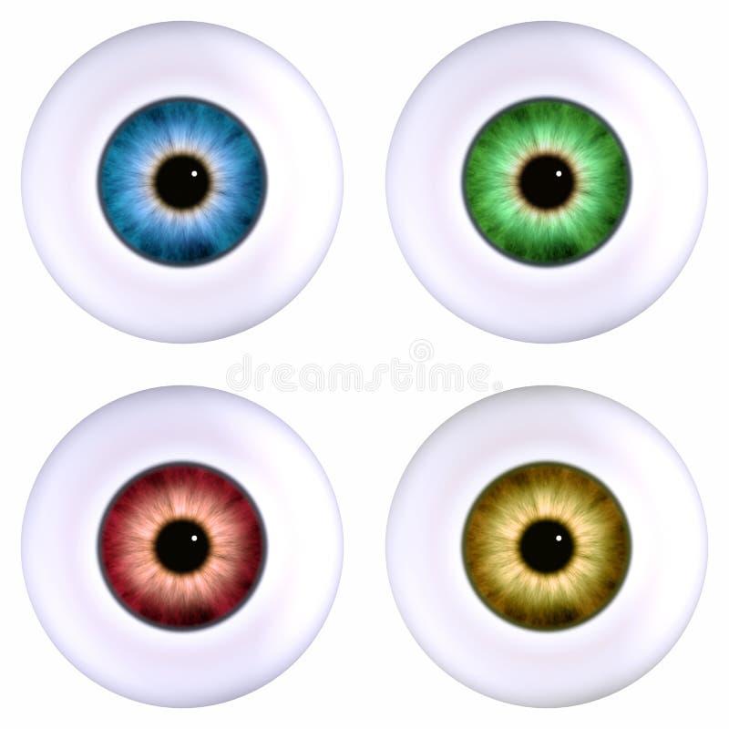 Olhos Coloridos Dos Desenhos Animados Bonitos Ajustados Ilustração do Vetor  - Ilustração de eyeball, lente: 102070160
