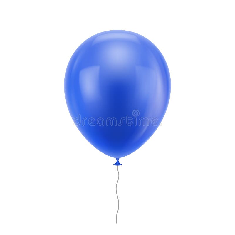 Globo realista azul stock de ilustración Globo realista azul stock de ilustración