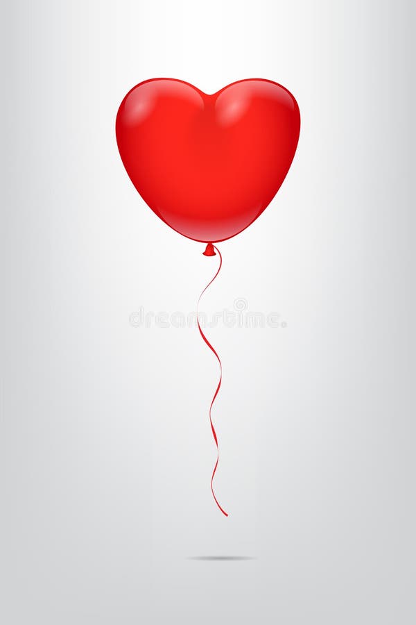 manojo de globos rojos realistas en forma de corazón aislados en
