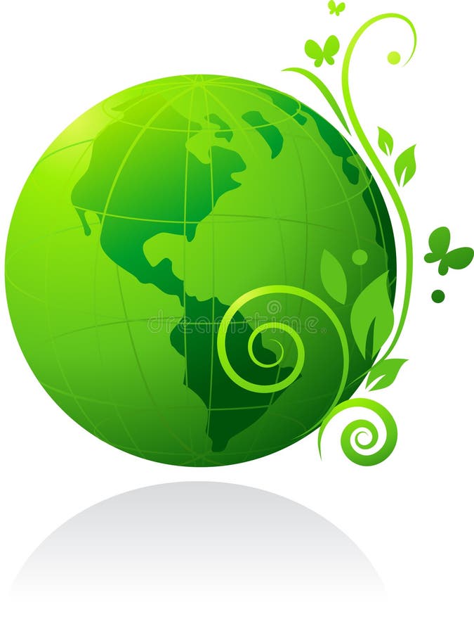 Globo verde ilustração stock Globo verde ilustração stock