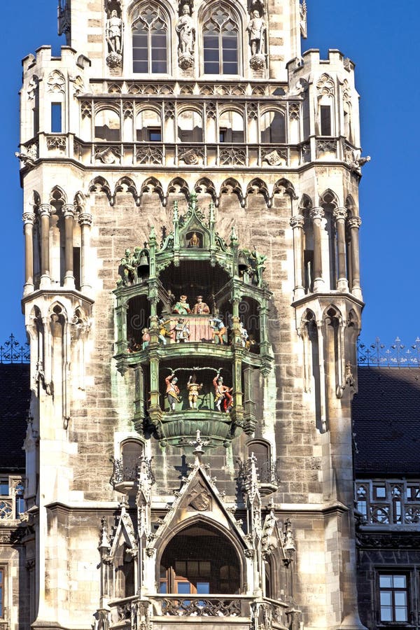 Glockenspiel On The Munich City Hall Stock Photo Image of chime, town