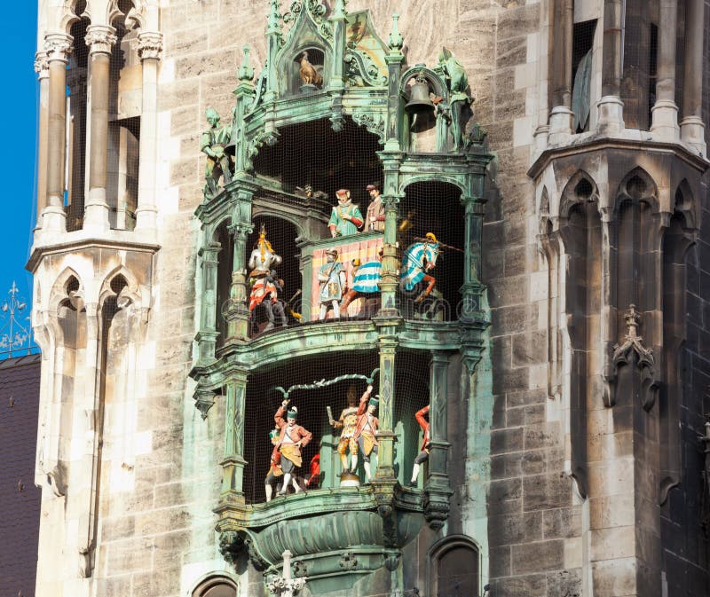 Glockenspiel on the Munich City Stock Photo Image of wind, munchen