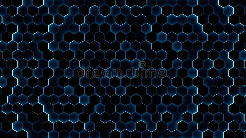 Gloed futuristisch amber hexagonal of honeycomb achtergrond Technologie, het concept van de toekomst en innovatie