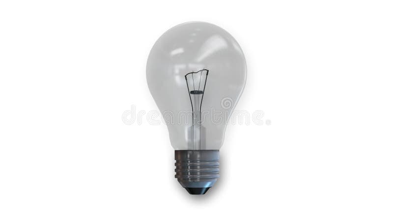 Gloeilamp, elektrische die verlichting op wit wordt geïsoleerd stock afbeelding Gloeilamp, elektrische die verlichting op wit wordt geïsoleerd stock afbeelding