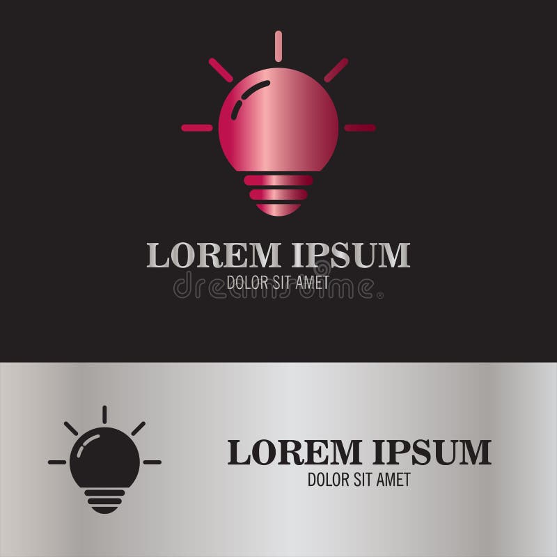 Gloeilampenembleem stock illustratie Gloeilampenembleem stock illustratie
