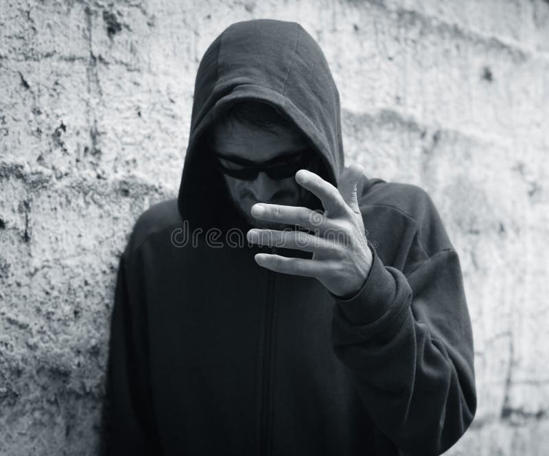 Gloomy man stock photography