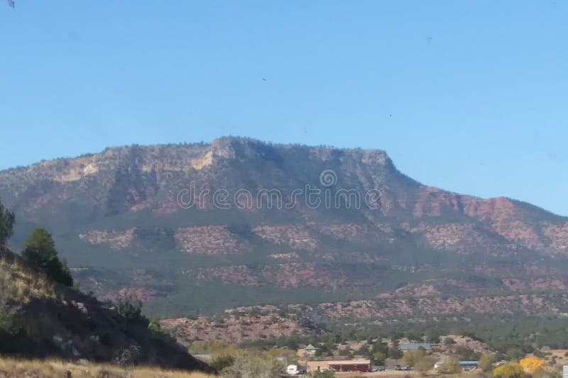 A View of Glorieta Mesa and Its Many Layers Stock Photo Image of