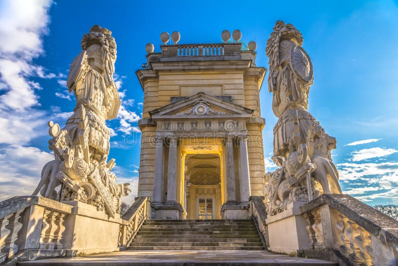 Gloriette structure in Schonbrunn Palace in Vienna