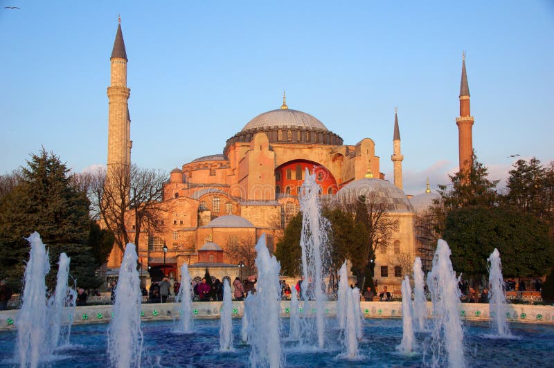 The majestic museum of Hagia Sophia, the most famous byzantine architectural achievement. The majestic museum of Hagia Sophia, the most famous byzantine architectural achievement