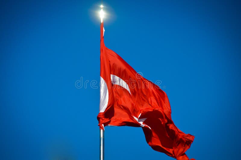 Glorious Turkish flag stock photo. Image of flag, asia 134904730