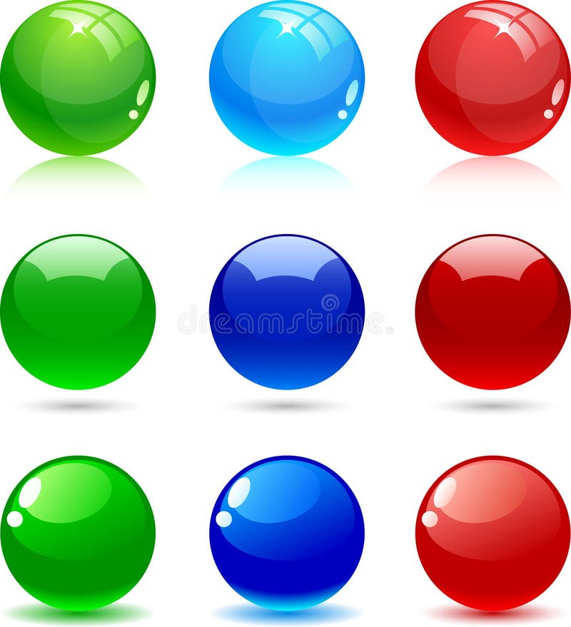 Glossy balls. vector illustration
