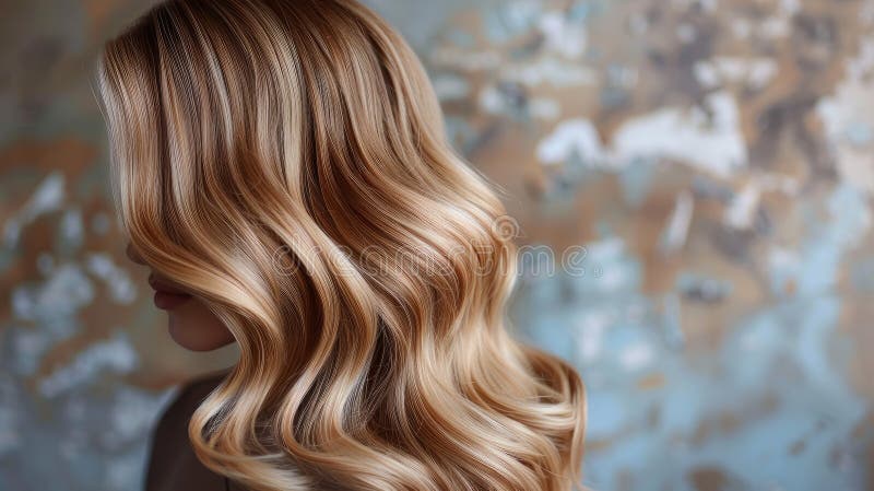 Păr blond lucios, cu fond abstract royalty free stock images