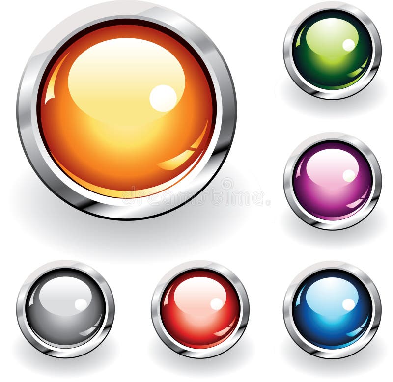 Glossy Buttons stock illustration