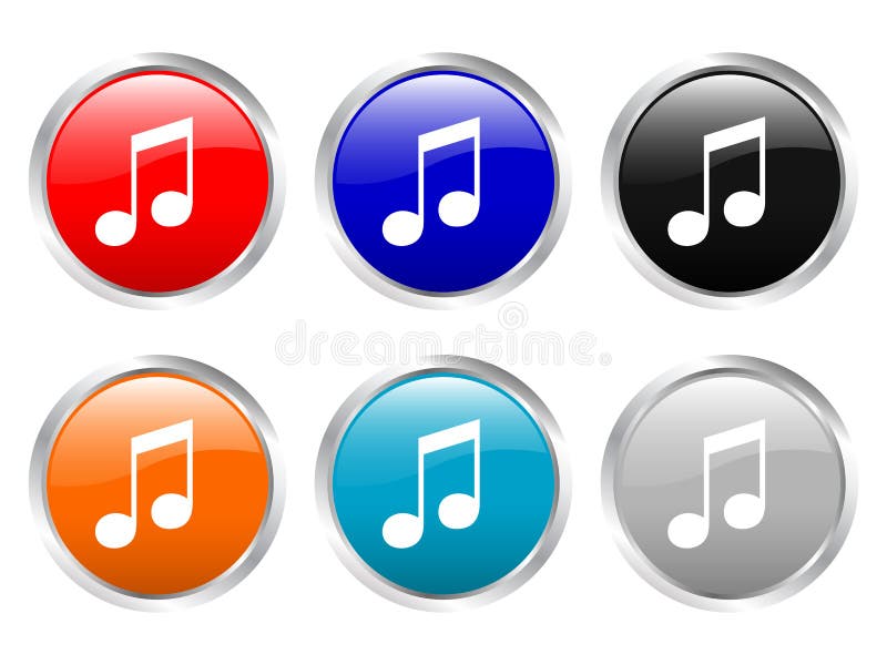 Glossy buttons music