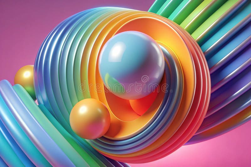 Glossy chromatic background 3D royalty free illustration