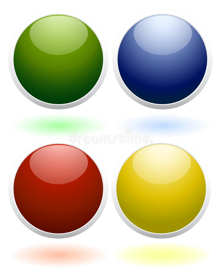 Glossy colored icons royalty free illustration