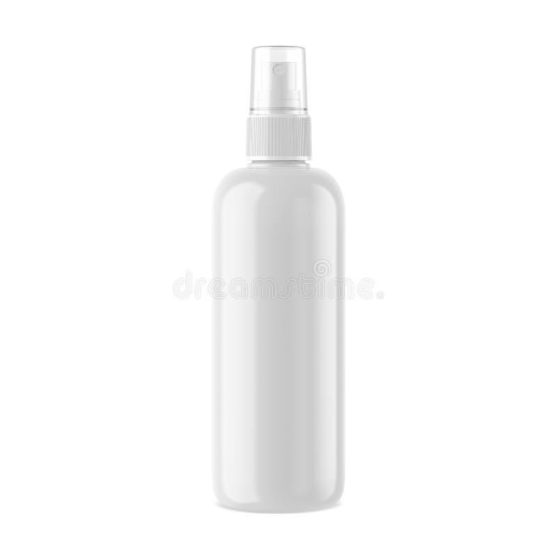 Glossy Cosmetic Plastic Bottle Spray Mockup for Mockup and Presentation