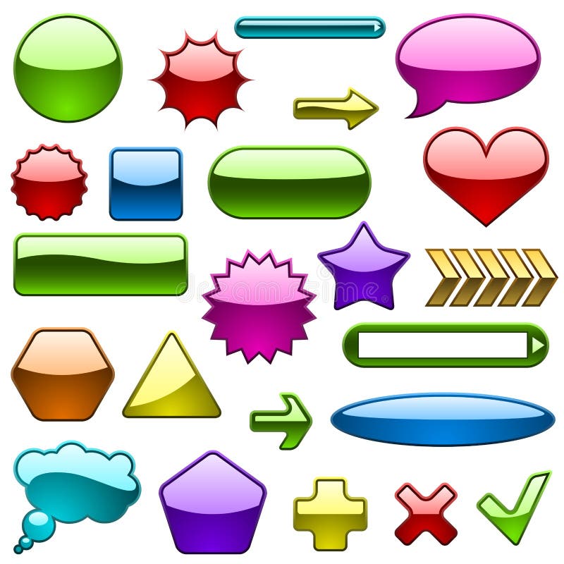 Glossy design elements vector illustration